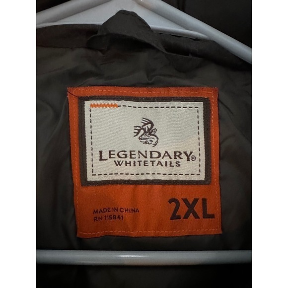 Legendary Whitetails Mens Puffer Jacket Camo Full Zip Warm Outdoor Size 2XL - Picture 3 of 4